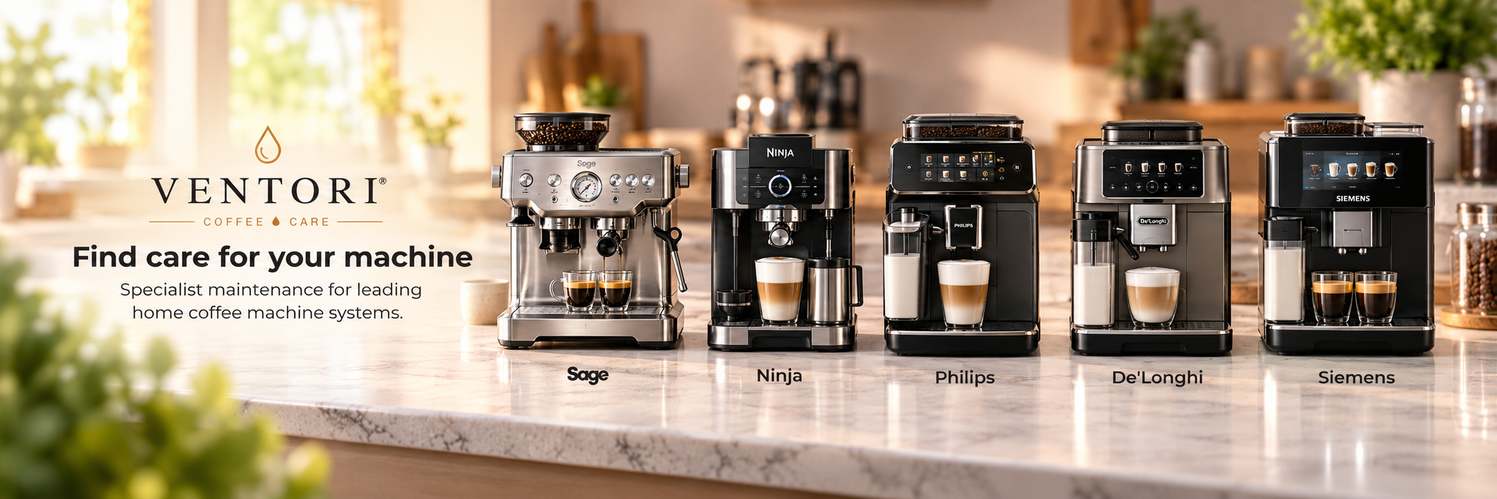 Find Ventori care guidance for your coffee machine