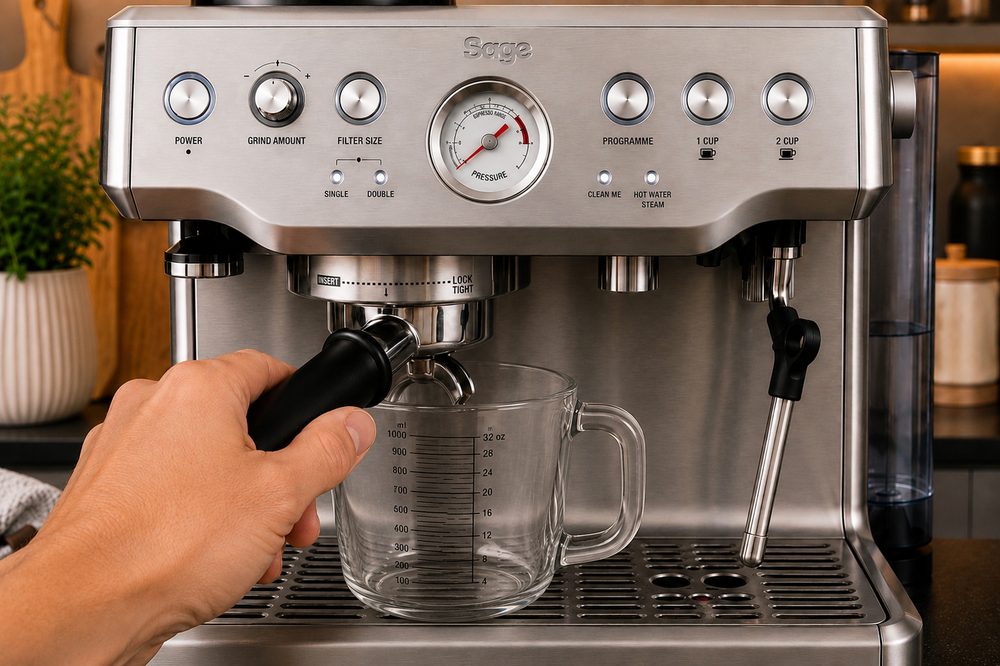 Lock in the portafilter