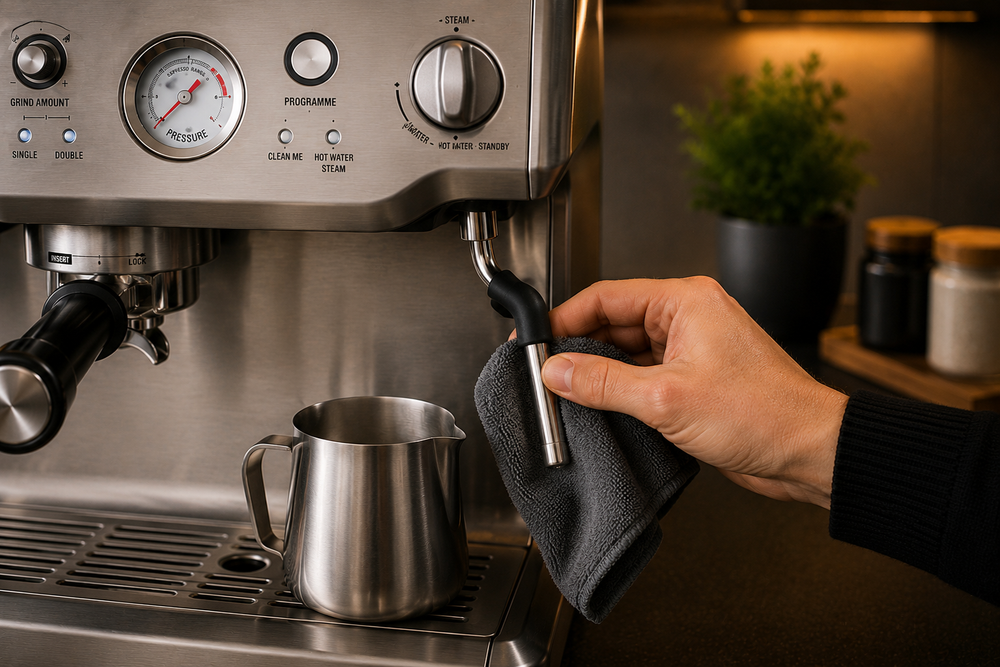 Wipe while warm