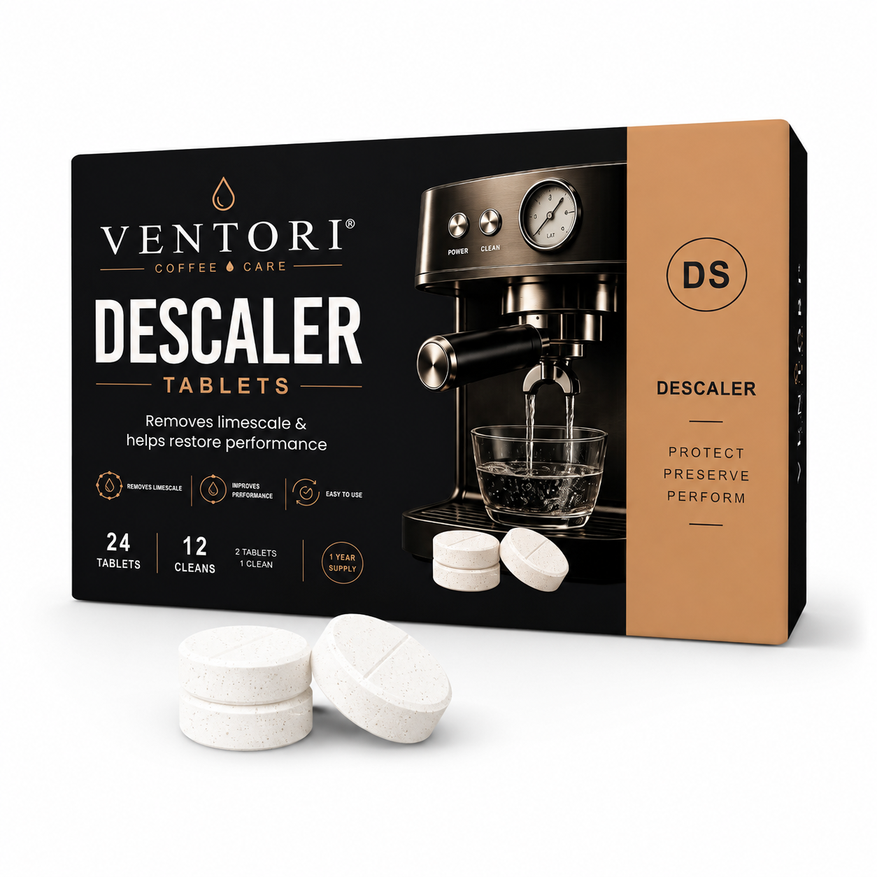 Ventori coffee machine descaler tablets
