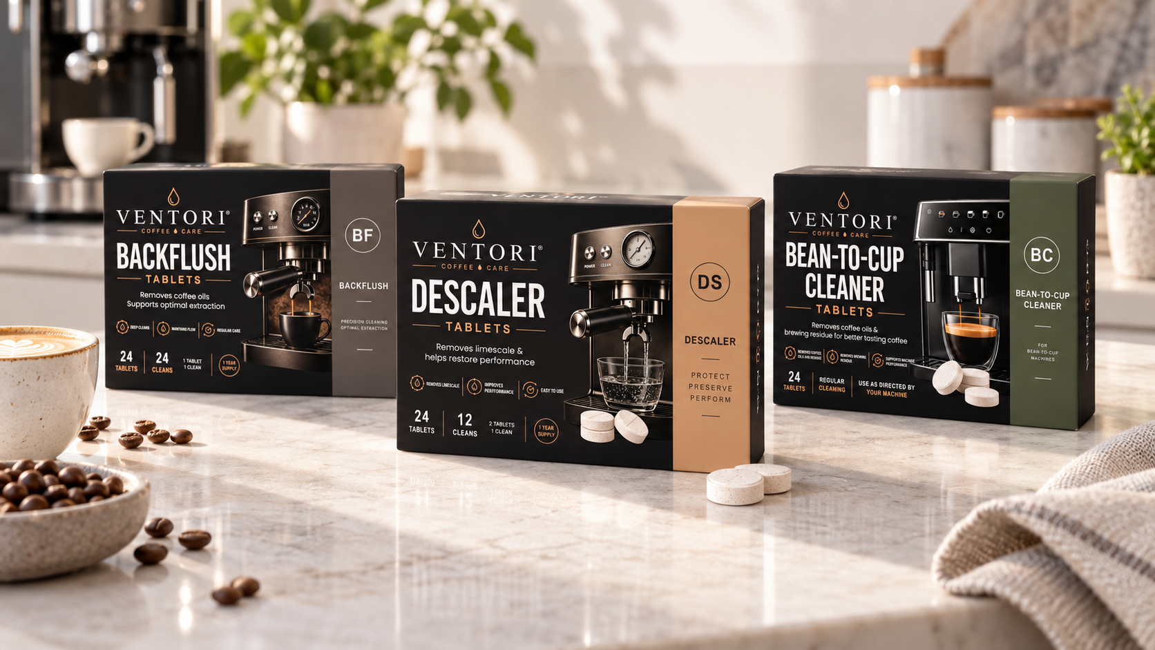Ventori coffee machine care products